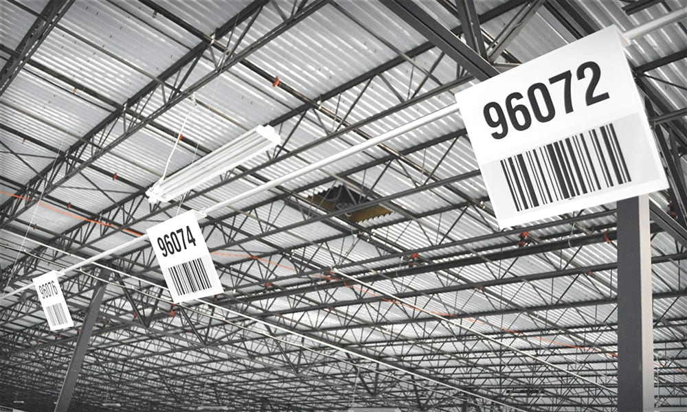Warehouse Barcode Signs