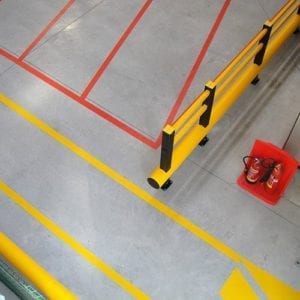 Warehouse Striping & Guardrail